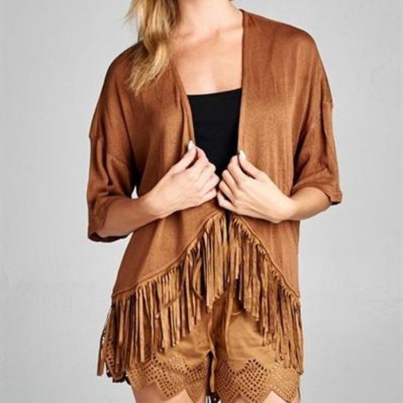 Fringe Laser Cut Kimono Cowgirl Stagecoach Festiva - Picture 1 of 7